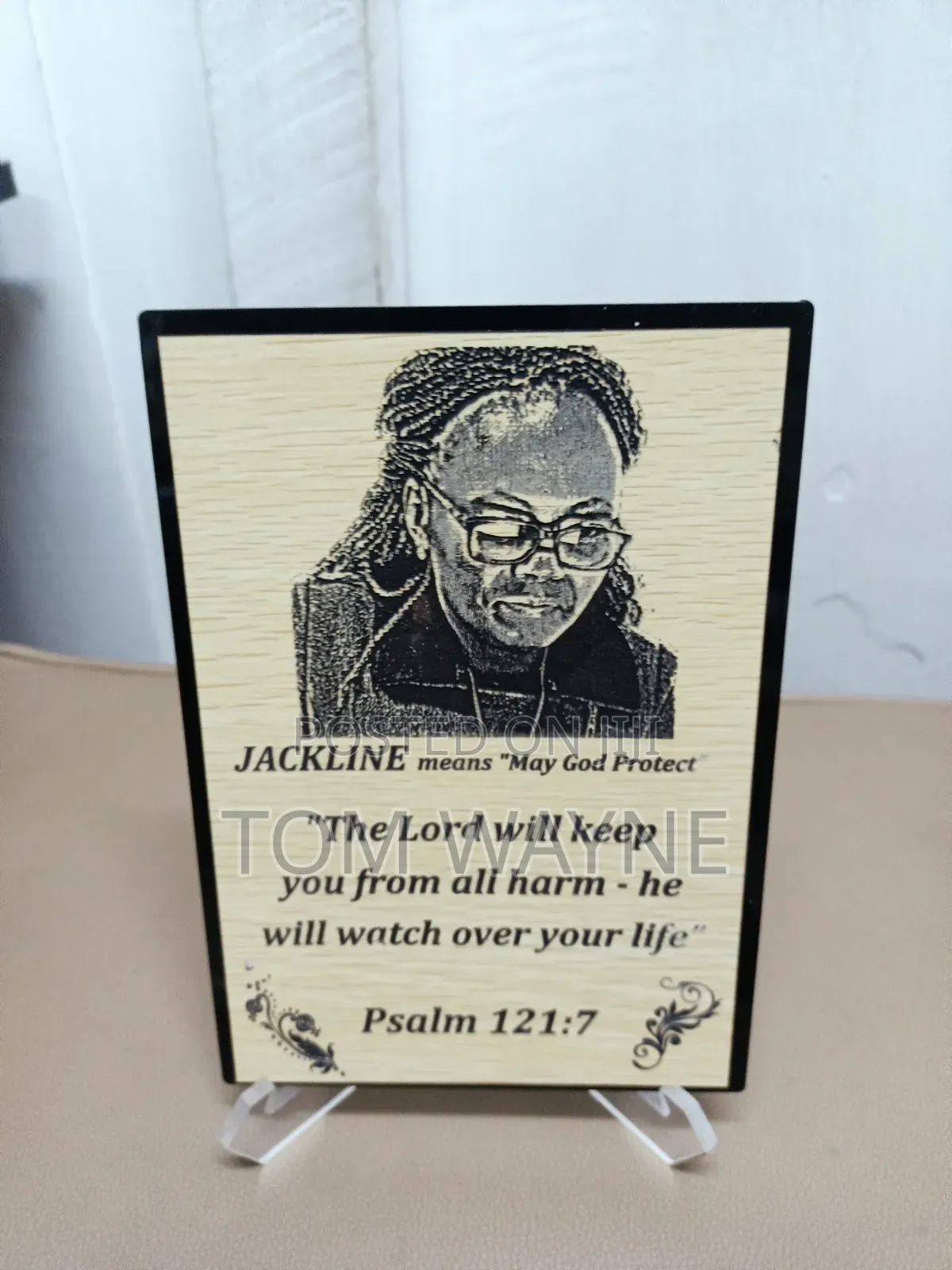 Engraved Wooden Photo, A5 Size