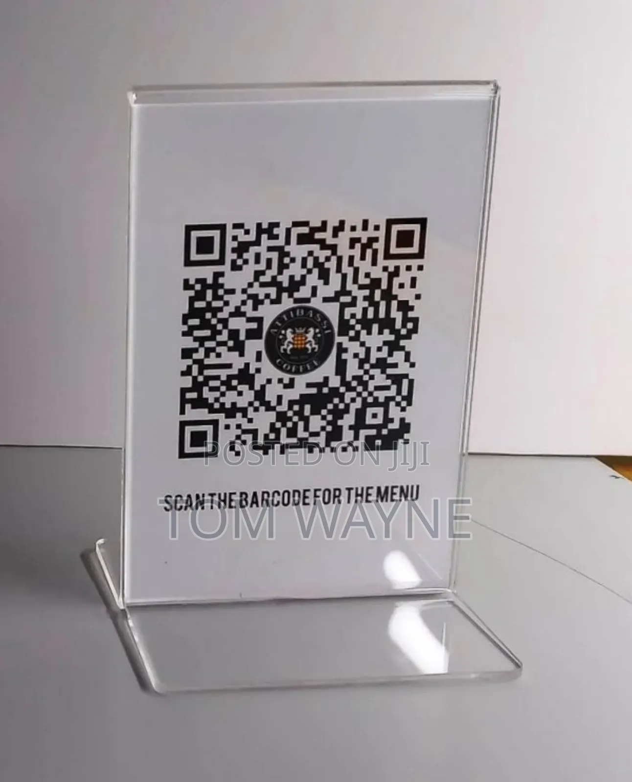 Clear Acrylic Table Display Stand / Menu Display