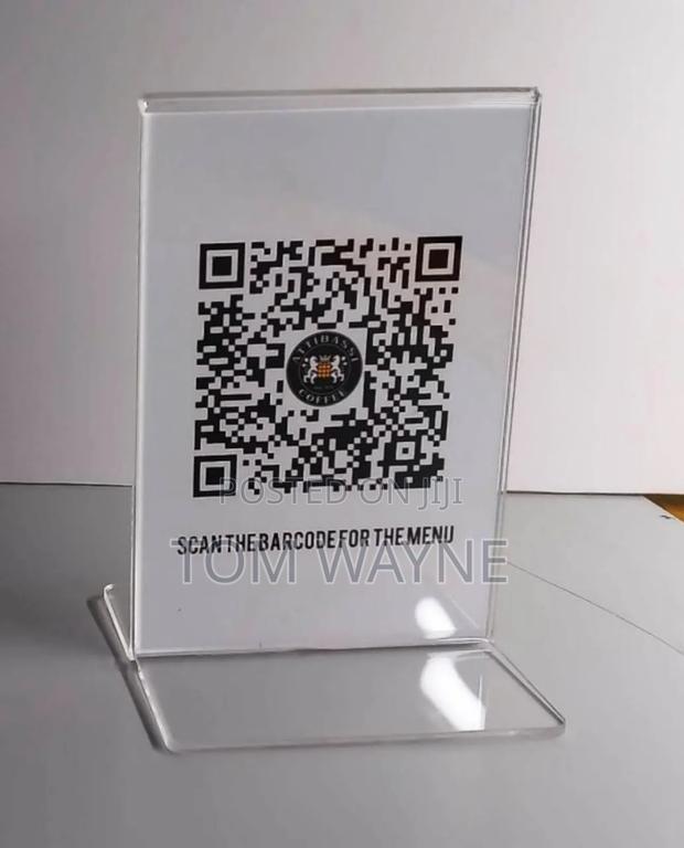 Clear Acrylic Table Display Stand / Menu Display
