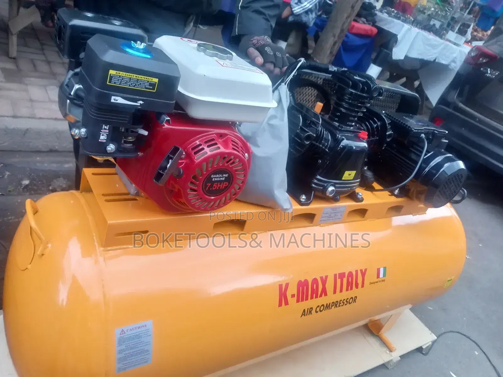 300L K Max Air Compressor 7.5HP Engine and 4HP Motor