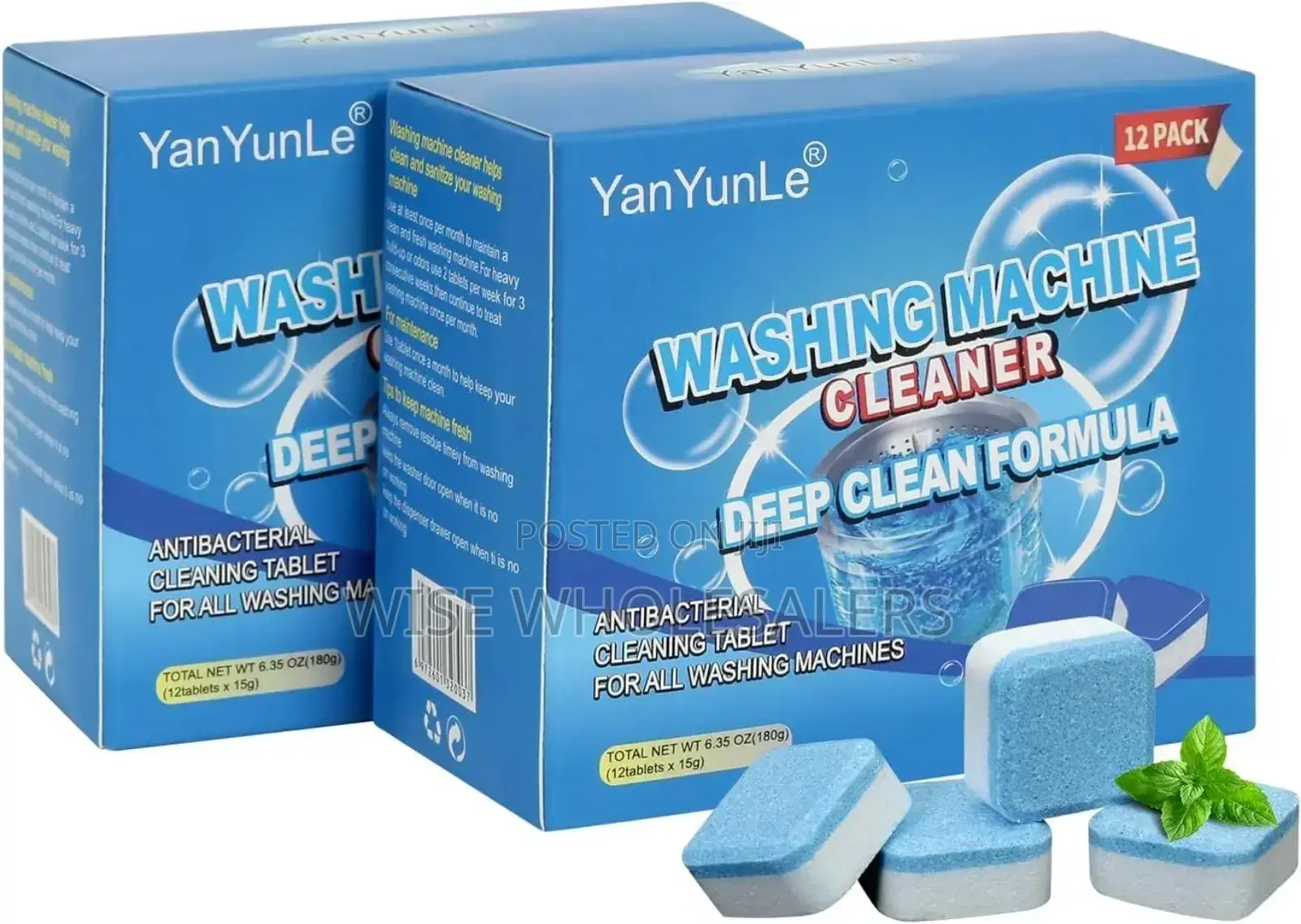 Drum Washing Machine Antibacterial Cleaning Tablets 12 Pcs°°