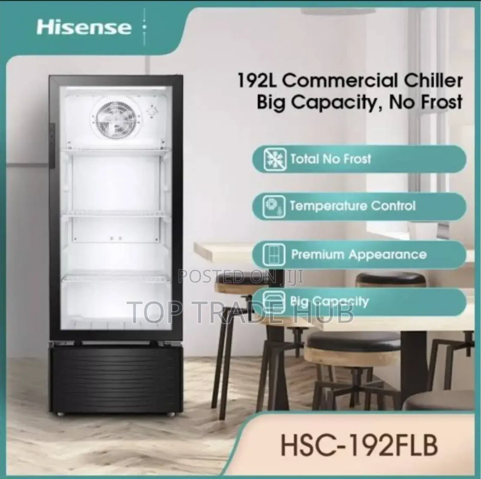 Hisense 192L Commercial Showcase Chiller- Zero Frost