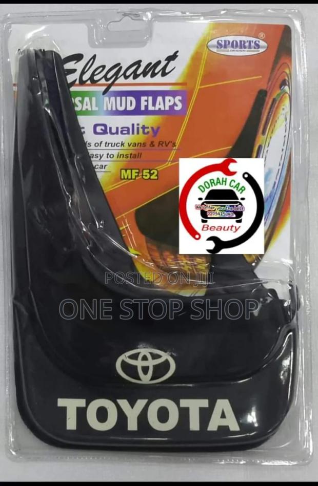 4pcs Toyota Rubber Black Branded Mudsplash Guards - main view