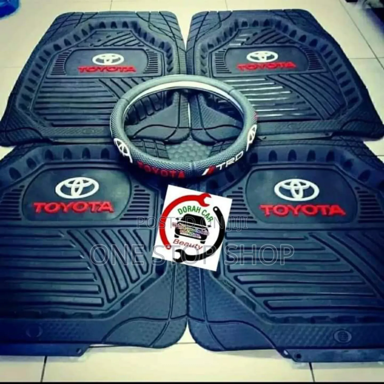 Deep Dish Toyota Mat With Branded Steering Wheel Cover