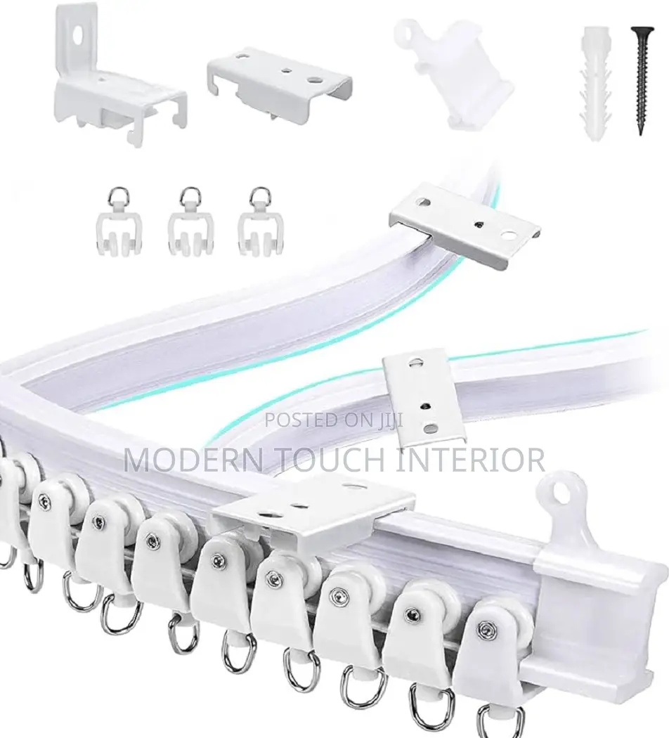 White 6 Meter Curtain Rail