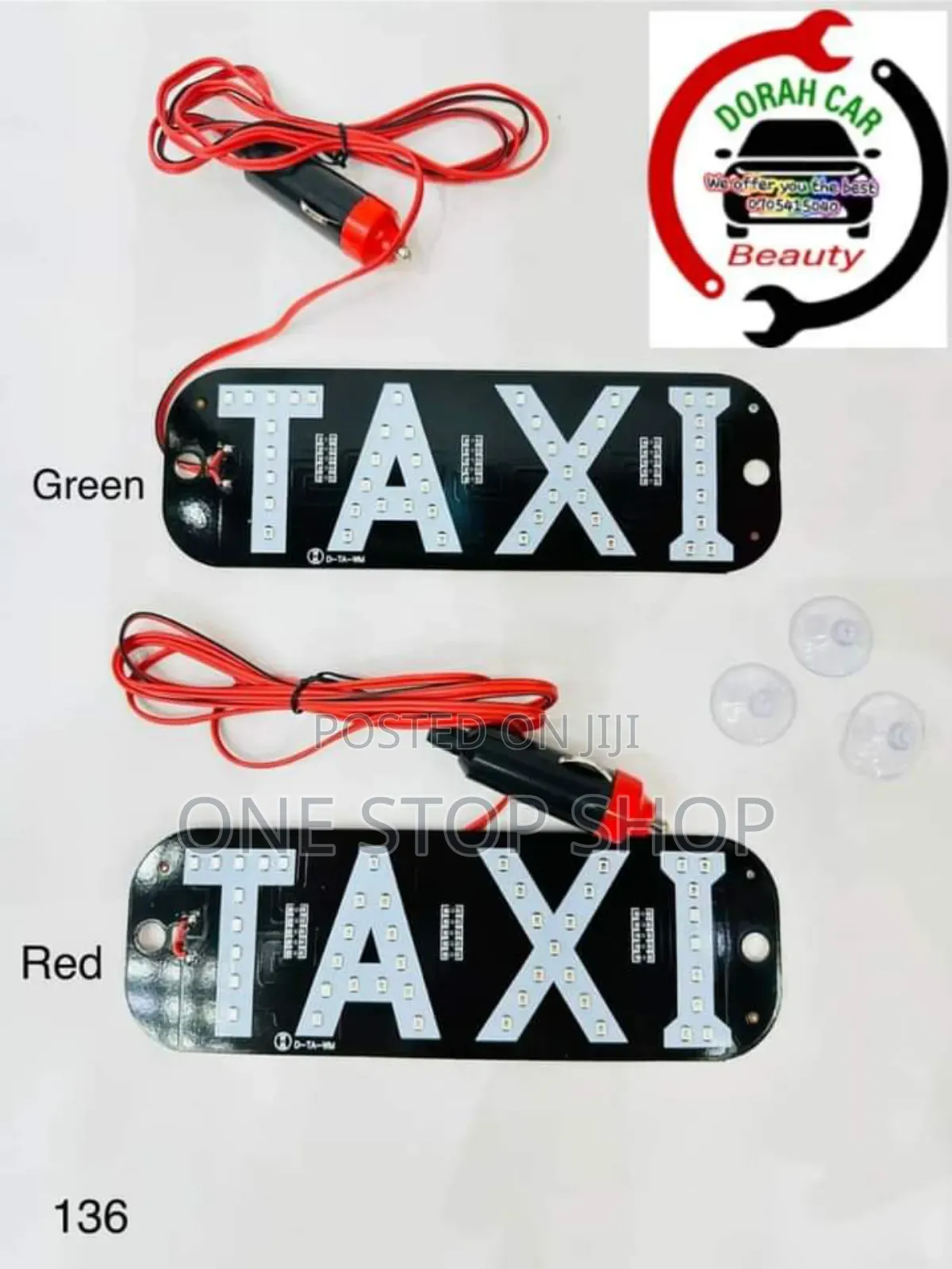 Taxi Led Windscreen Sign (Red,Blue,White