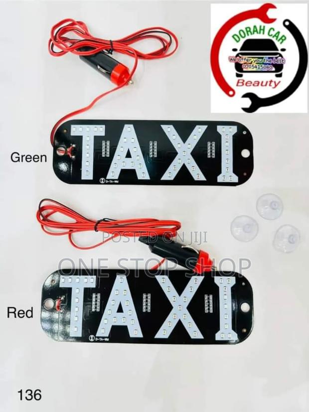 Taxi Led Windscreen Sign (Red,Blue,White - main view