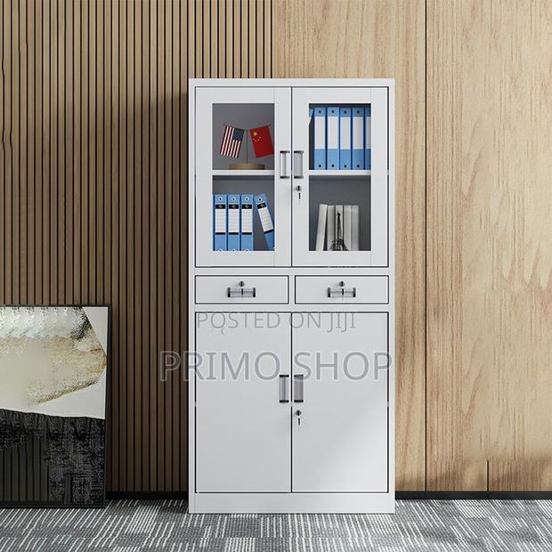 Half-Glass Metal Office Storage Cabinet - thumbnail 3