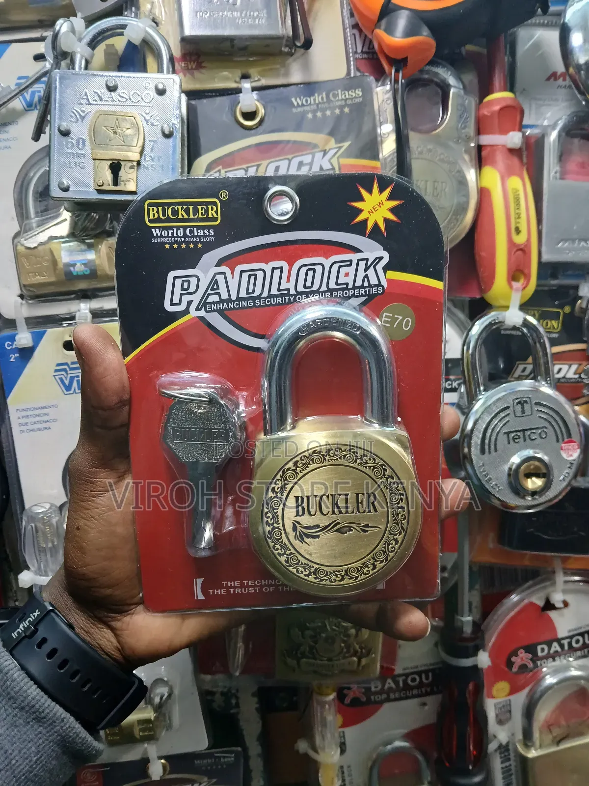 Buckler 70mm Padlock Heavy Duty Hardware Lock
