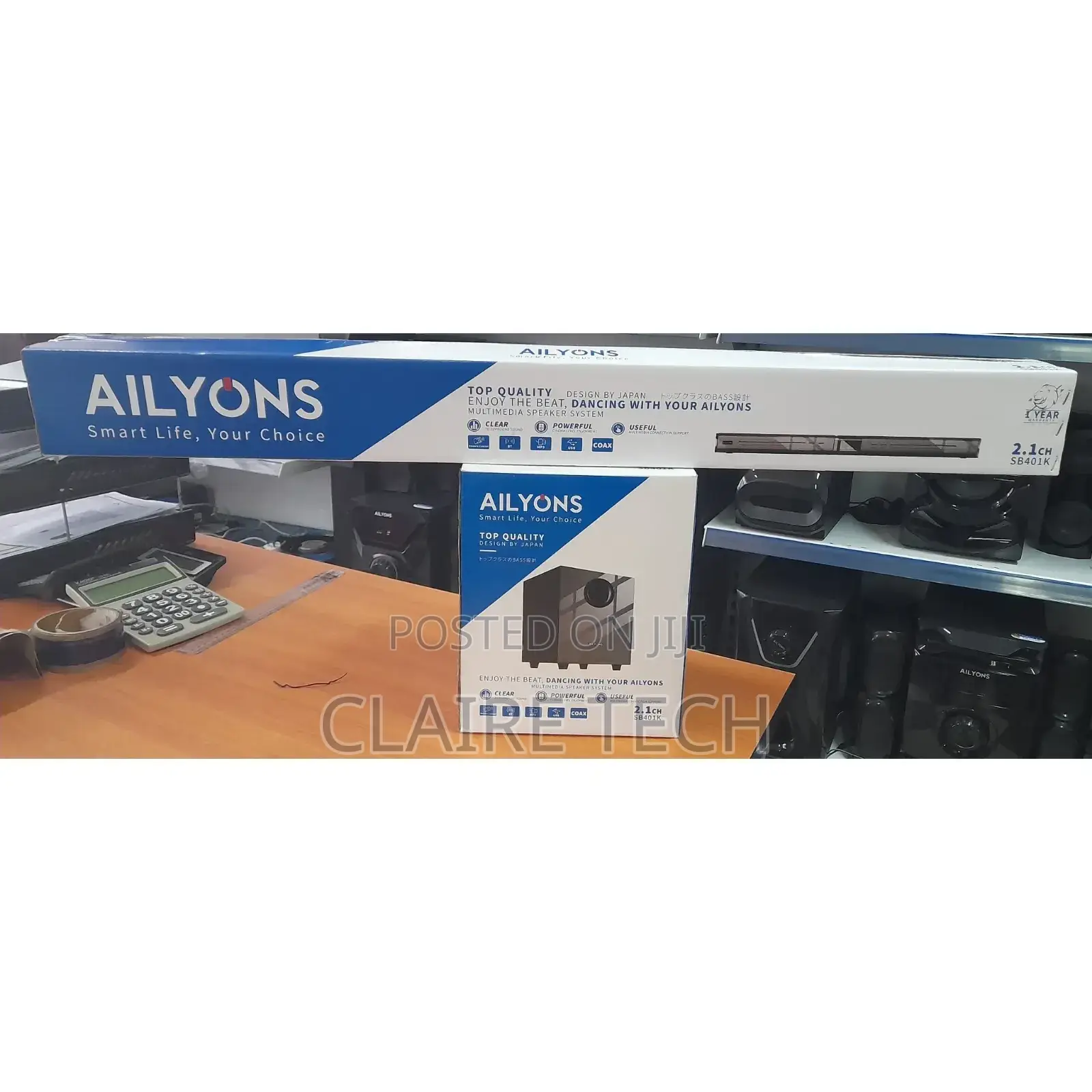 2.1ch Ailyons Soundbar Multimedia Speaker System