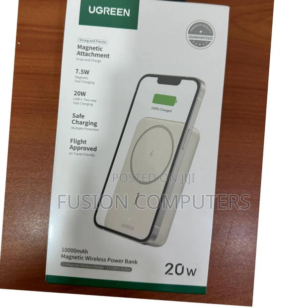 Ugreen 10000mah Magnetic Wireless Power Bank Beige – Pb561