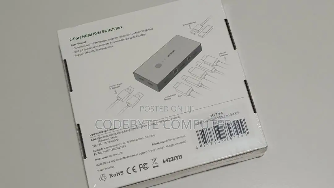UGREEN HDMI Switch Box 2 in 1 Out KVM Switching