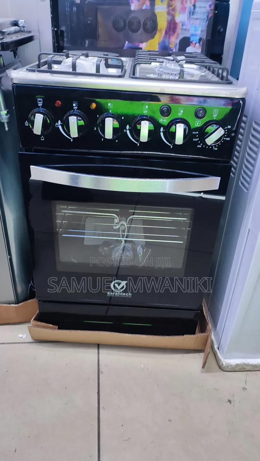 Sarahtech 3 Gas + 1 Electric Plate Standing Cooker 50 by 55