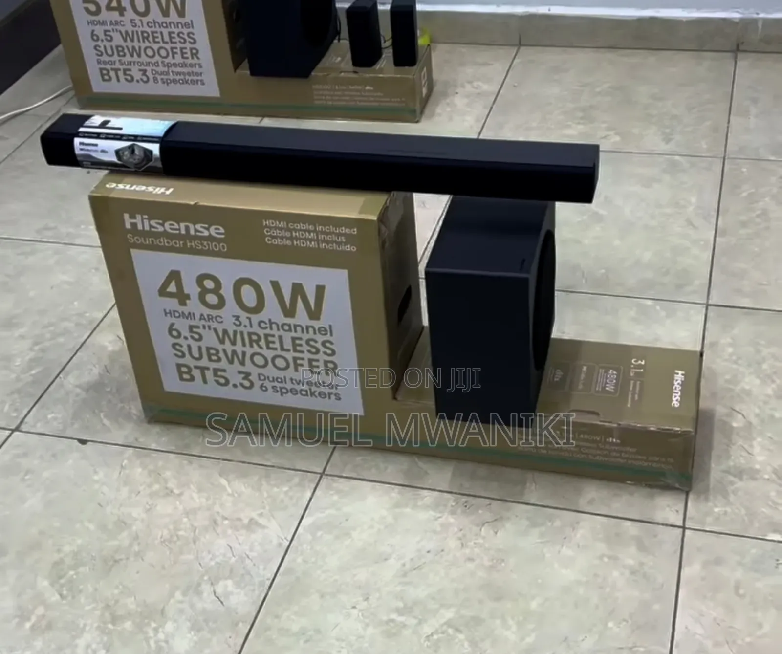 Hisense Soundbar 3.1ch 480w Wireless Hs3100