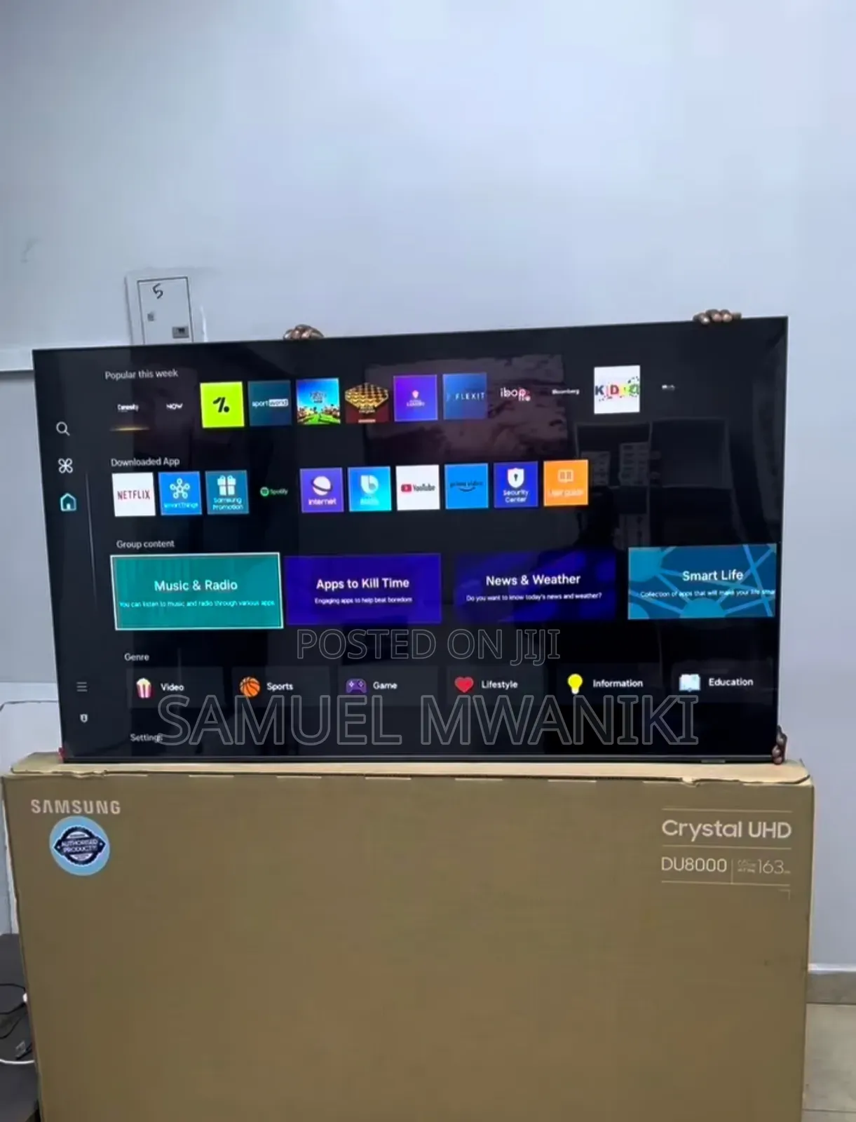 Samsung 65′′ Du8000 Crystal Uhd Smart Tv New Model – 2024