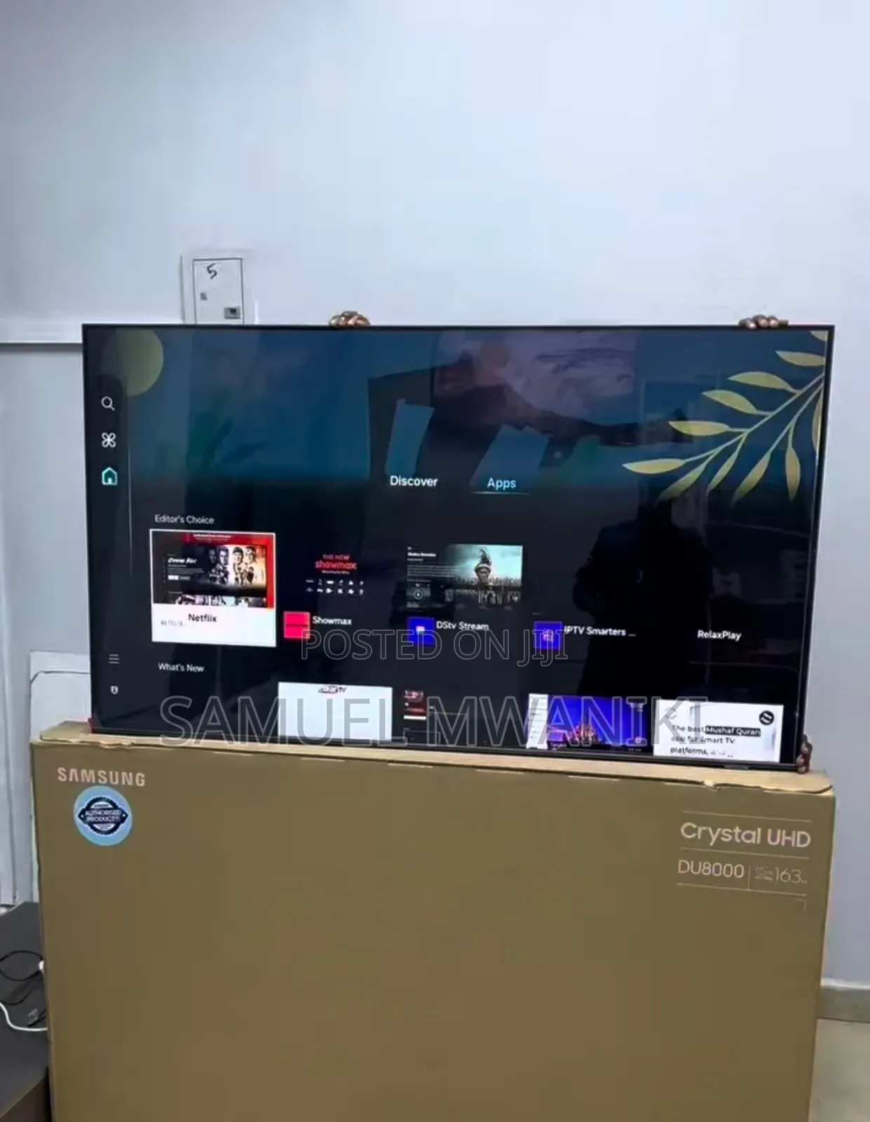 Samsung 65′′ Du8000 Crystal Uhd Smart Tv New Model – 2024