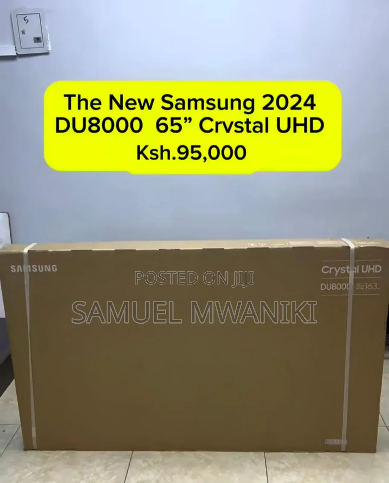 Samsung 65′′ Du8000 Crystal Uhd Smart Tv New Model – 2024