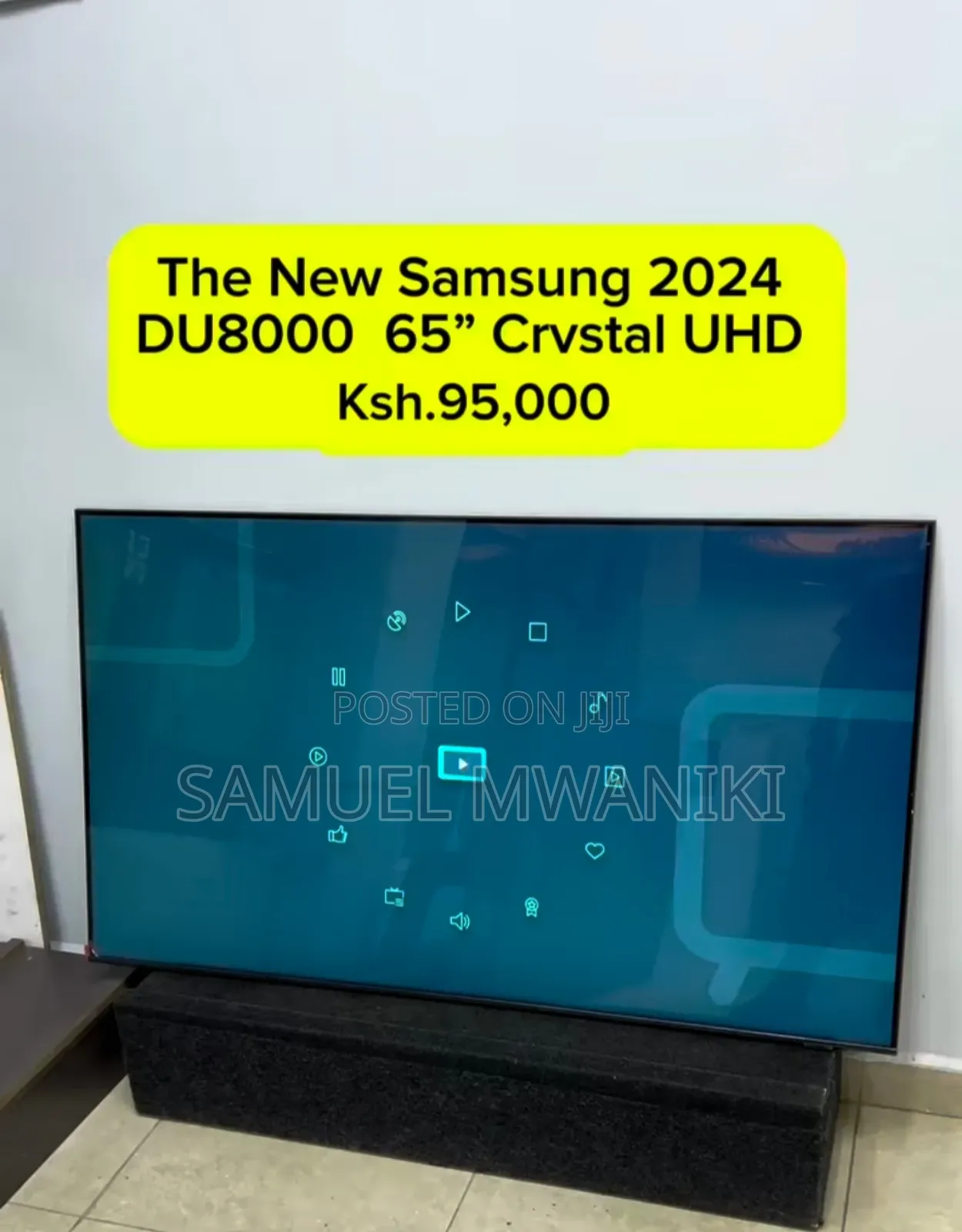 Samsung 65′′ Du8000 Crystal Uhd Smart Tv New Model – 2024