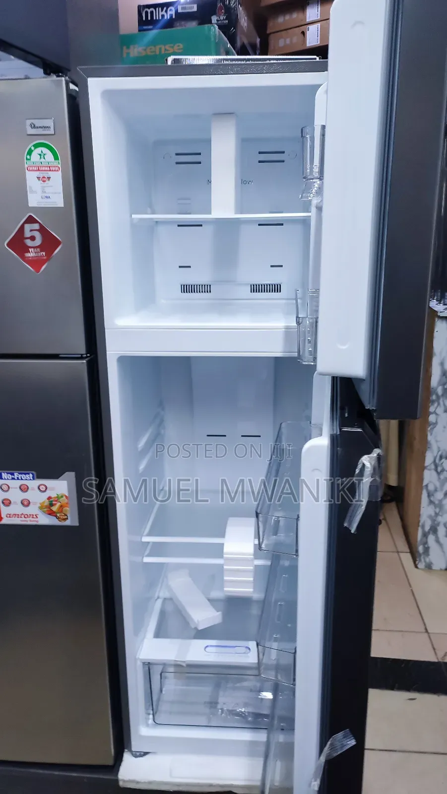 TCL 249 Liters Double Doors Fridge No Frost Refrigerator