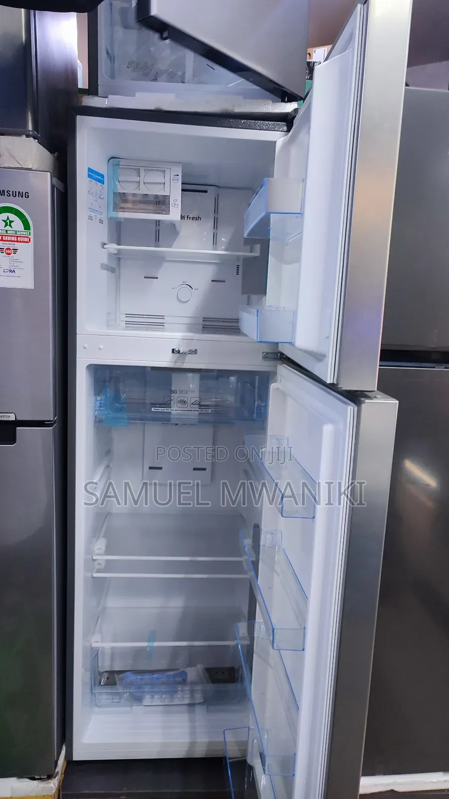 Ramtons 243 Litres Double Door No Frost Fridge Silver Rf/317