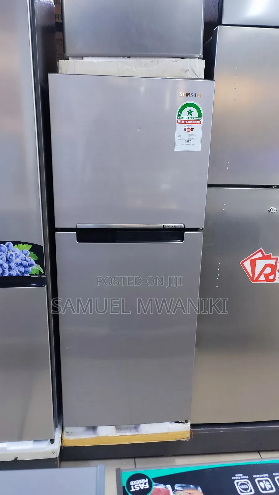 Samsung 210 Liter Double Door No Frost Refrigerator - Silver