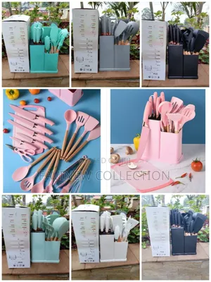 19pc Silicone Spoon Set Kitchenware Cooking Utensils Set