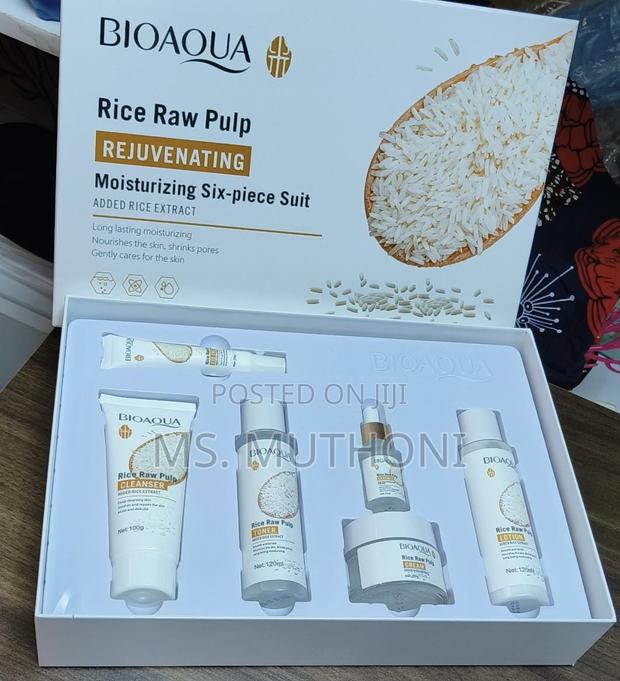 6pcs Bioaqua Rice Raw Pulp Skin Care Set* 