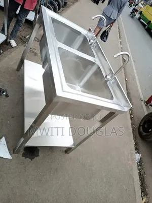 Stainless Steel Double Bowl Sink With Taps