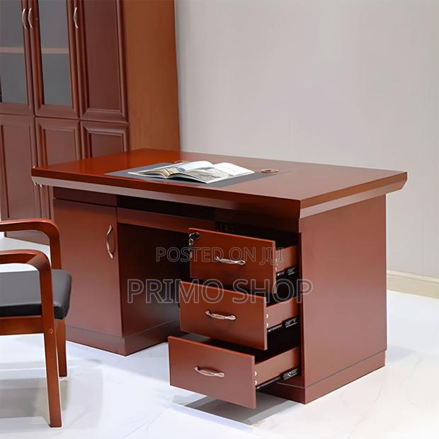 Executive Desk, 120cm Home Office Table With Drawers - thumbnail 7