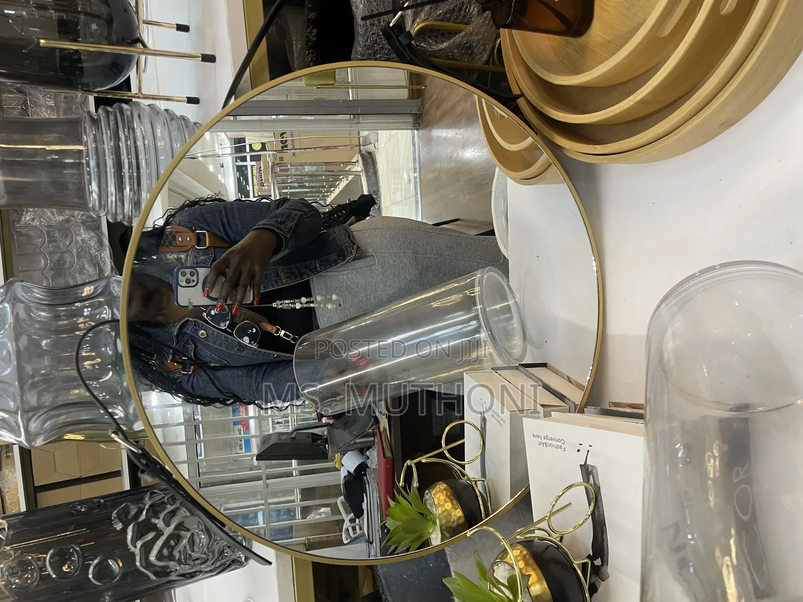 Fabulous Quality 50 Cm Decor Mirror With a Leather Strap