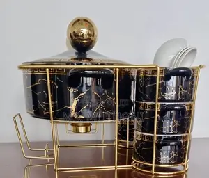 Gucci 16pc Ceramic Soup Set + Burner
