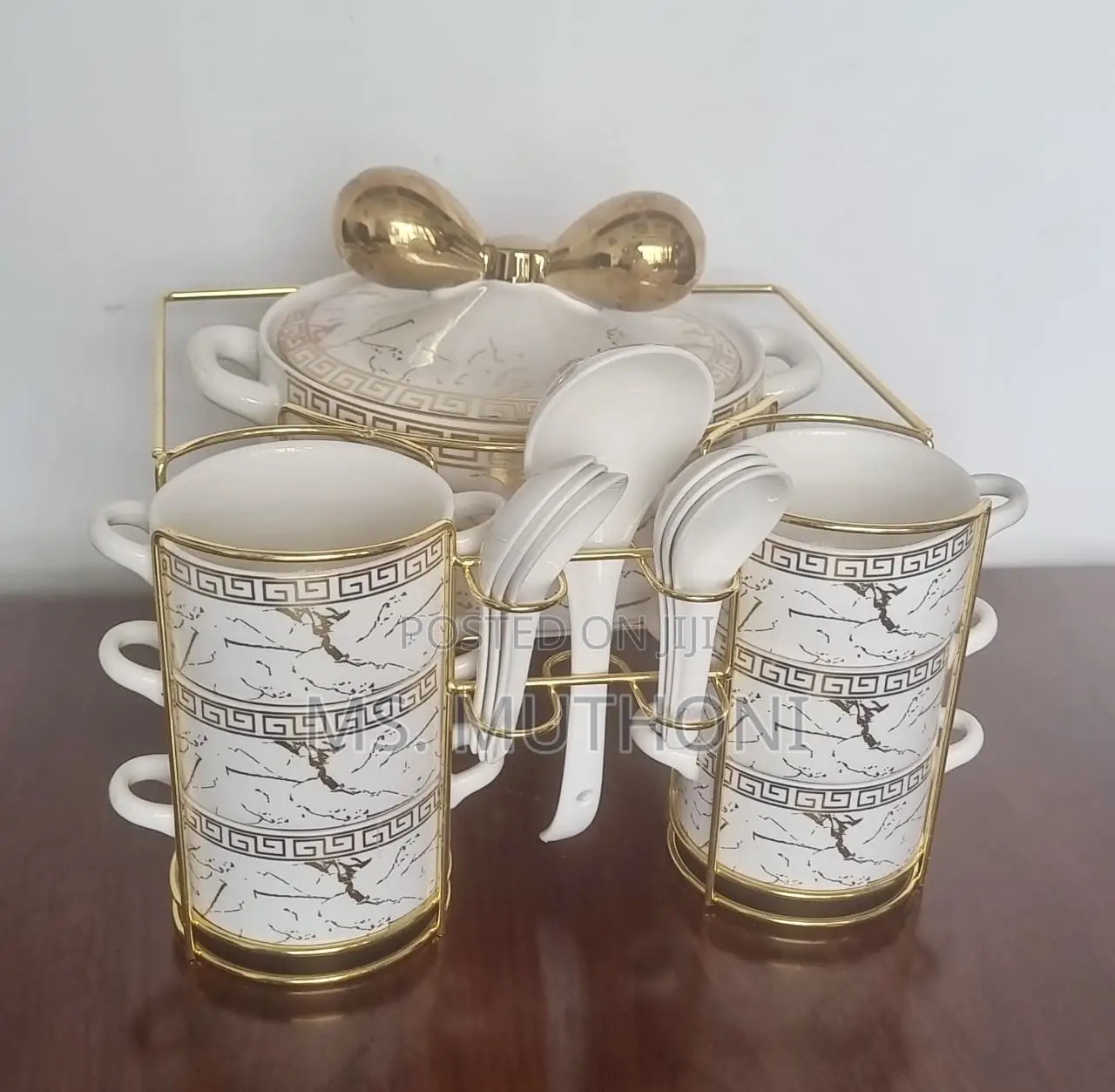 Gucci 16pc Ceramic Soup Set + Burner