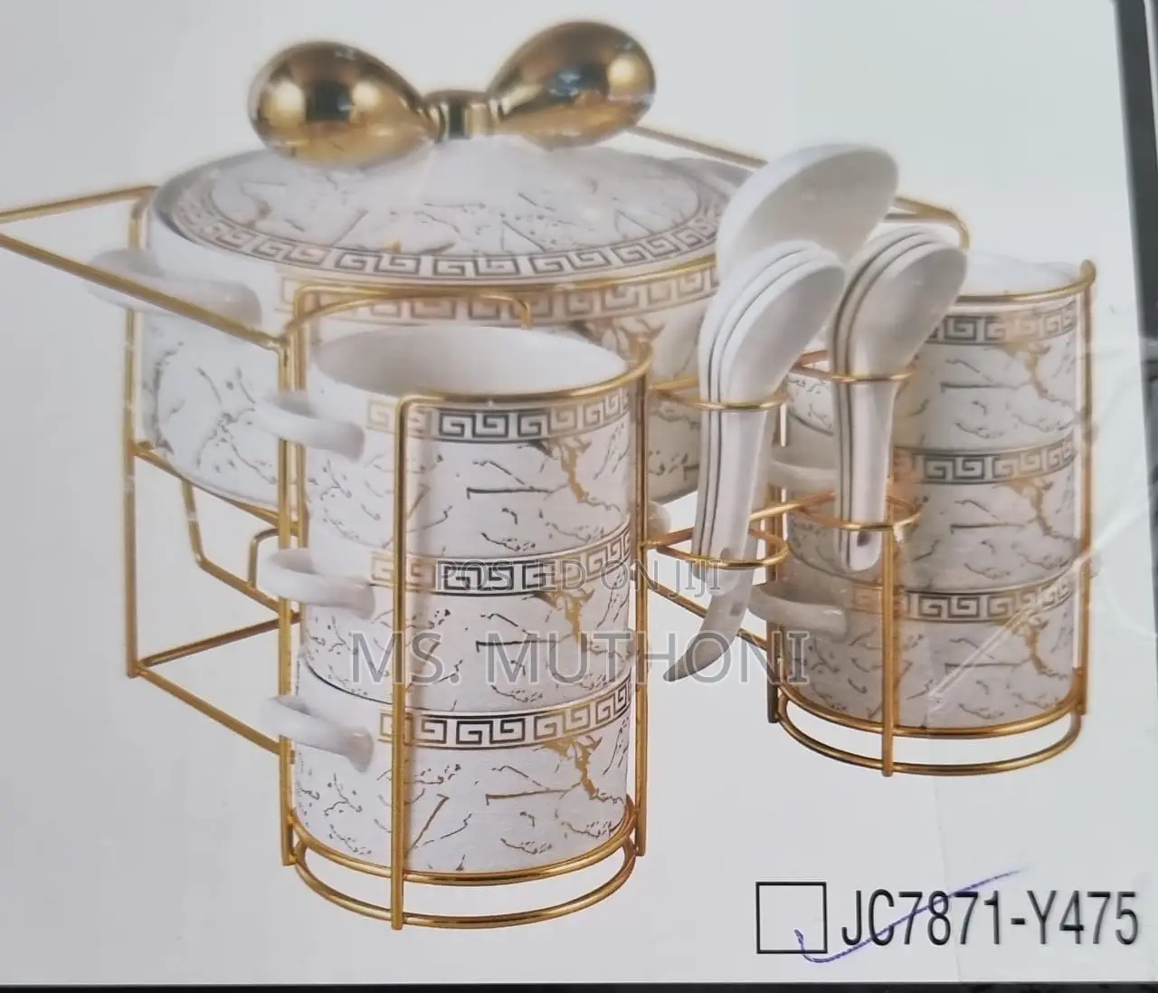 Gucci 16pc Ceramic Soup Set + Burner