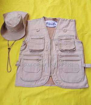 Custom Multipockets Safari Vest Jacket & Hat - main view
