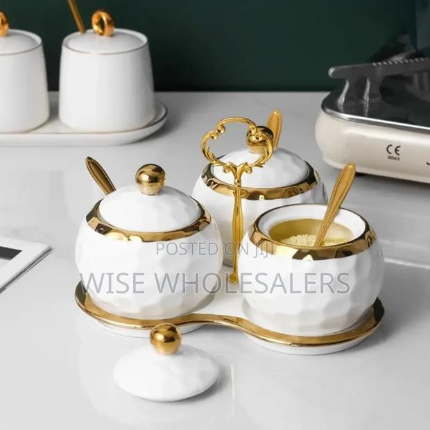 Three Piece Suit Sugar Triangle Shape Condiment Set° ✓✓