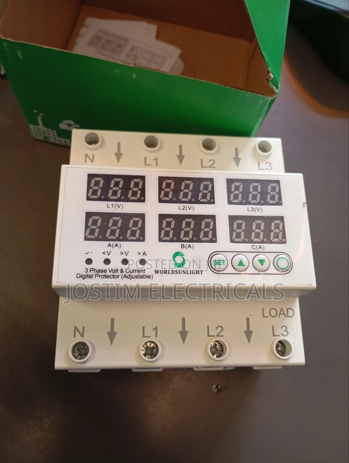 3-Phase Four-Wire Over and Under Voltage Protector 63a