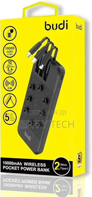 Budi 10000mah Wireless Pocket Powerbank | 10000 Mah |