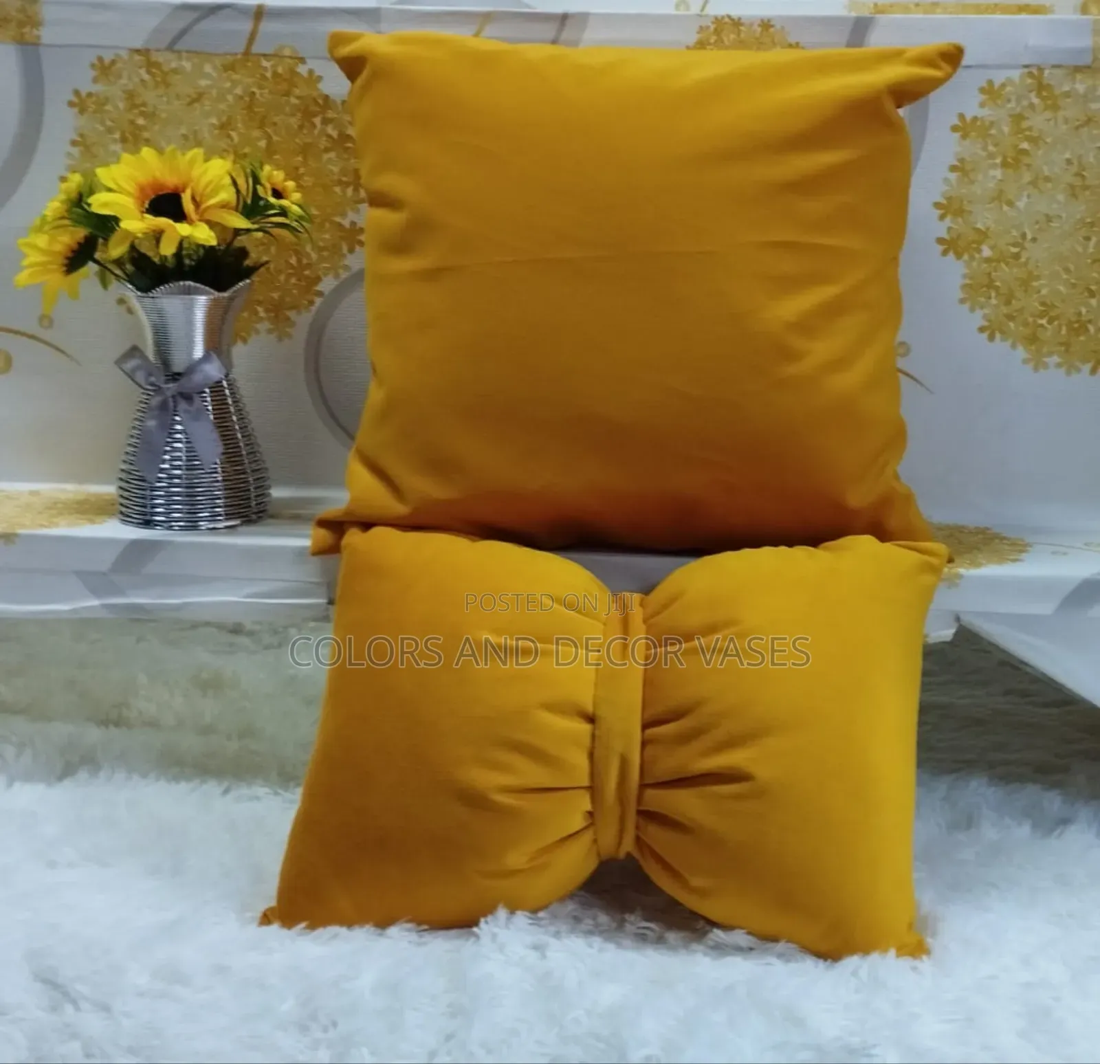 Yellow Pillows With Fibre