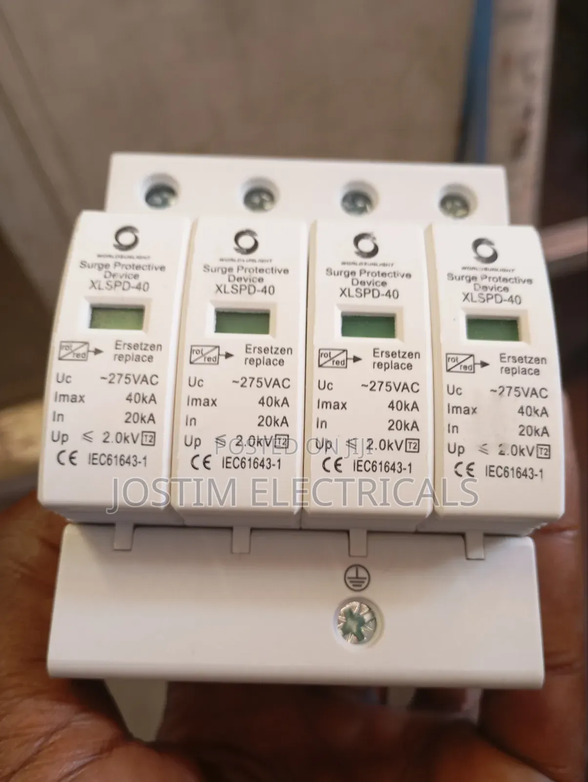 Ac 4 Pole Surge Protection Device SPD 20 -40 Ka (White)