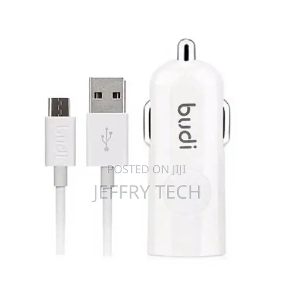 Budi Single Port Car Charger - 1.2M , Ultra-Compact , LED