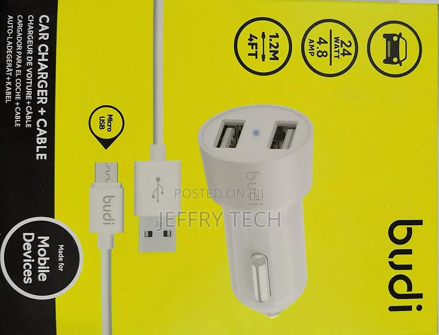 12 Watt 2.4 Amp Car Charger
