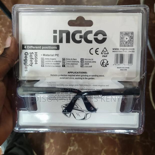 INGCO Safety Goggles HSG04 Clear Safety Glasses Adjustable - thumbnail 3