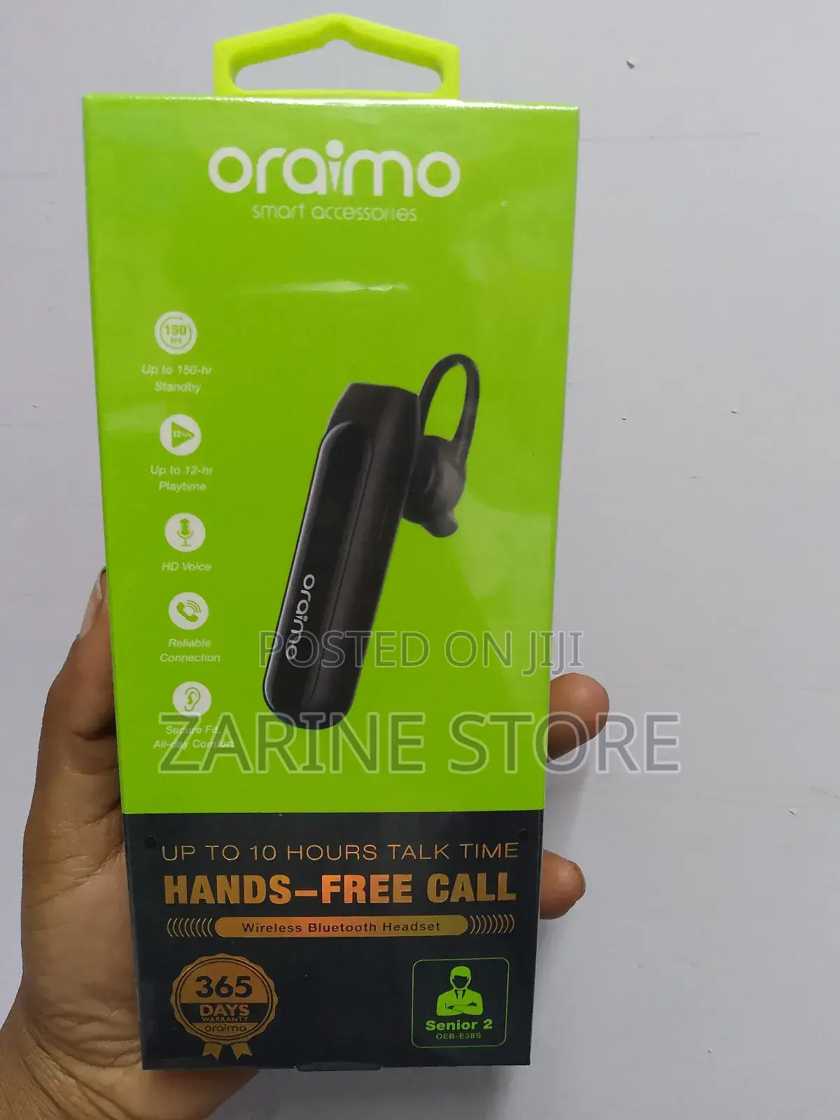 Oraimo Senior 2 Hand Free Call Wireless Bluetooth Headset
