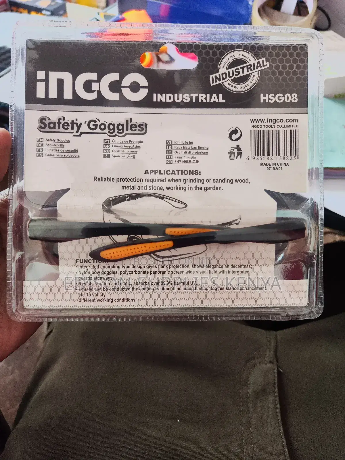 Ingco Safety Goggles HSG08 Glasses Safety Welding Goggles