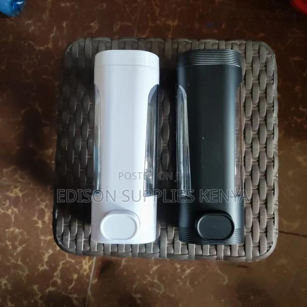 Liquid Soap Dispenser Wall Mounted 400ml BLACK / WHITE - thumbnail 3