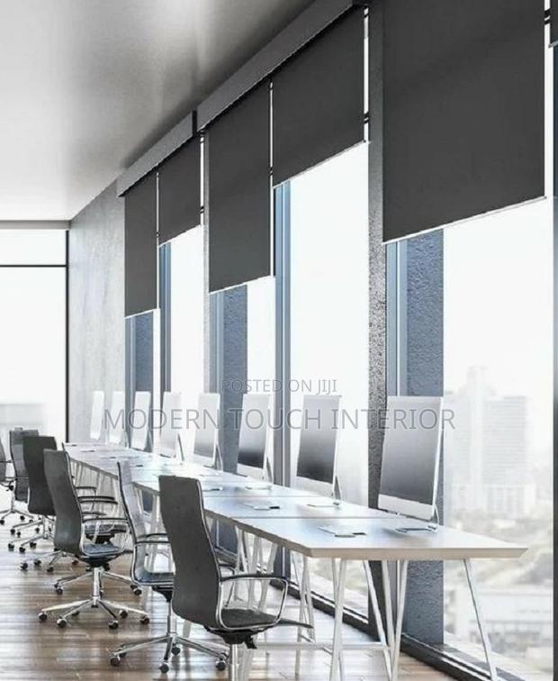 Black Sunscreen Window Blinds