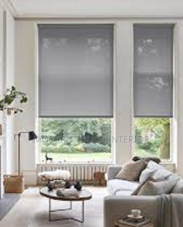 Grey Horizontal Sunscreen Blinds - main view