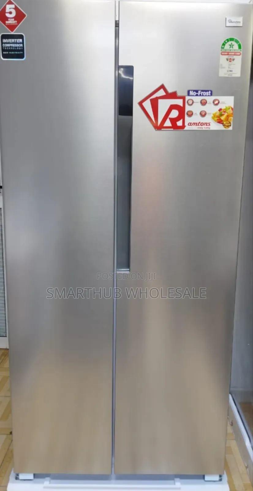 Ramtons 430 Liters Side by Side Led No Frost Fridge- Rf/319