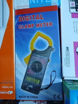 New Digital Clamp Digital Meter + Probe Wires + Battery 9v