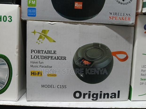 Original Round Bluetooth Speaker With LCD Display - main view